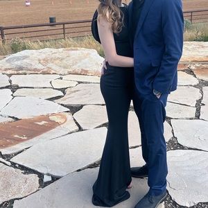 Pretty long black dress. Worn once for a wedding! Size small